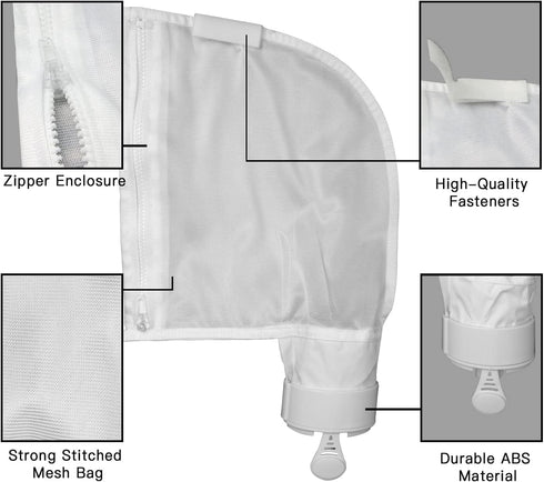 280 480 (4 Pack, 280 Pool Cleaner Replacement Filter Bag Fits for Polaris and Pool Cleaner All Purpose Bags Zipper