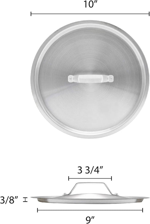 ALSKSS104 Sauce Pan Lid by Thunder Group - 4-1/2 Qt, 10" Dia. X 3/8" Thickness