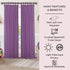 Elrene Home Fashions Greta Crushed Sheer Tie Tab Top Teen Kids Single Window Panel Curtain Drape, Purple