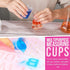 LEOBRO 36 PCS Resin Mixing Cups, 12PCS 100ML Plastic Measuring Cups, 24PCS 50ML Paint Mixing Cups with Craft Sticks