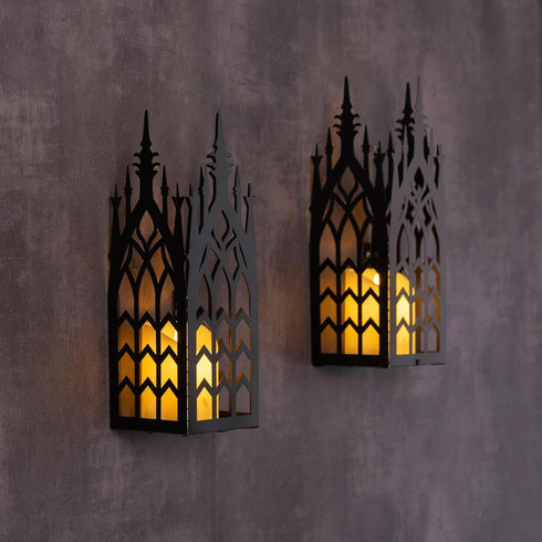 AIM & GGKK Wall Candle Sconce Holder,Set of 2 Gothic Cathedral Wall