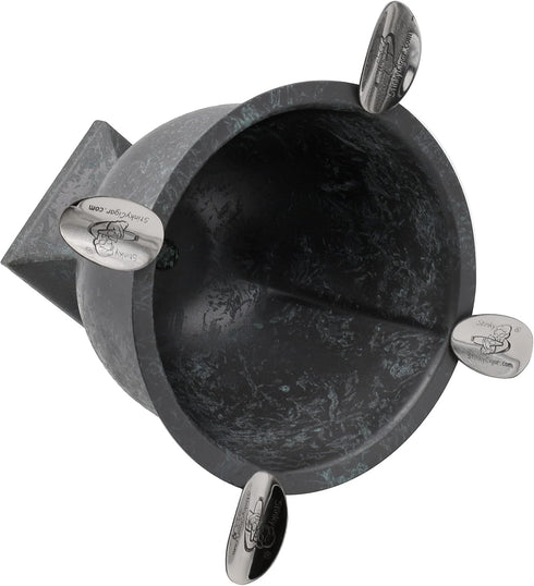 Stinky Cigar Box Pressed Ashtray with Four Stirrups, Antique Distressed