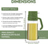 2-in-1 18oz 550ml Green / - Olive Oil Sprayer for Cooking,Salad and BBQ, Leakproof Oil Dispenser for Frying, Glass