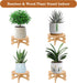 night blooming 5-15 Inch 190lb Plant Stand Indoor, Bamboo & Wood Plant Holders Indoor Stand, No Screws Required Stable