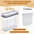 Set, 4L/135.2oz, 2PCS FreshKeeper Cereal Containers Storage Airtight Food Storage Container with Lid BPA-FREE Plastic