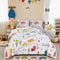 ZRNBAST Twin Size Comforter Sets for Boys 3-Piece Cartoon Cars Kids Bedding