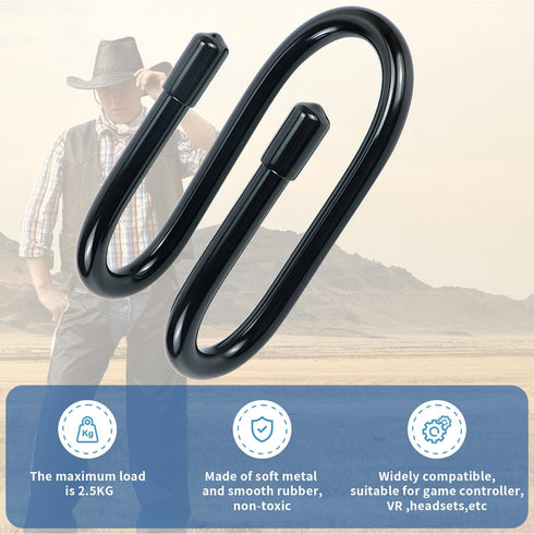 Kesywale 2 Pack Adjustable Cowboy Hat Rack Holder for Wall, Western Baseball Cap Organizer