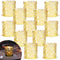 LOVEINUSA 48pcs Votive Candle Holders Wraps, Gold Tea Light Candle Fairy Home Decoration (No Bottom)