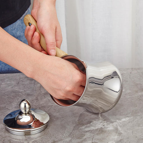 Set, 720ml(24oz),Coffee SANQIAHOME Quality Turkish Coffee Pot Maker, Chai Pot, Arabic,Briki Greek Coffee Pot, Coffee