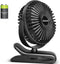 BESKAR Portable Clip on Fan, Rechargeable, 4 Speeds Small Battery Operated Fan, USB Desk Fan with Strong Airflow