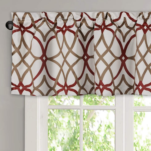 H.VERSAILTEX Blackout Curtain Valances - Thermal Insulated Window Valances for Kitchen/Bathroom, 52x18 inch, Geo