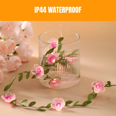 13ft 40 8 1 Pack Cherry Blossom Vine Lights LED Flower String Lights USB Plugin & Battery Operated Fairy Lights