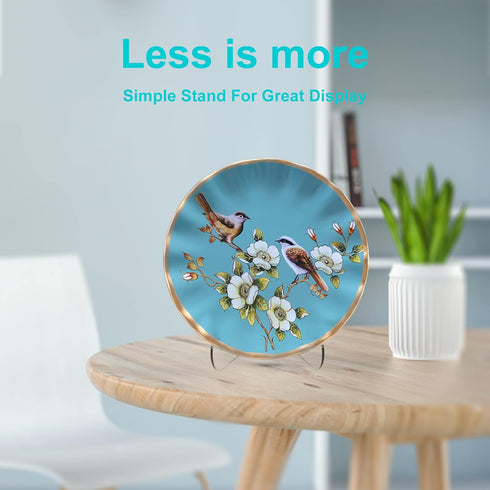 60-Degree Angle Acrylic Plate Stand, 3 Inch Clear Acrylic Display Easel, 2 Pack