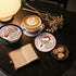 6 Pcs Christmas Santa Claus Drink Coasters with Holder Coasters for Drinks Coffee Table Home Decor Housewarming Gift