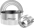 ALLTOP 5 Piece Round Biscuit Cutters with Handle, Stainless Steel Cookie Cutter for Pastry