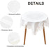 36 36 Inch Wolkemer Elegant White Lace Jacquard Small Square Tablecloth for End Side Coffee Table Cover Home Decoration