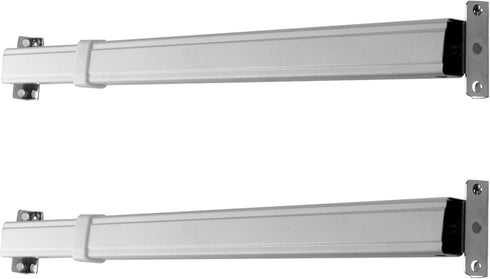 Rod Desyne KSH-0611 Flat Sash Rod Set of 2 - 6-11 inch, White