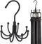 ZEDODIER 4 Pack Rotatable Belt Hanger, Closet Accessories Organizer with Maximum 24 Storage Capacity, Black