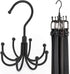ZEDODIER 4 Pack Rotatable Belt Hanger, Closet Accessories Organizer with Maximum 24 Storage Capacity, Black