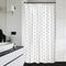 Riyidecor Small Stall White Black Half Single RV Camper Shower Curtain 39x72 Inch, Chevron Herringbone Geometric Decor