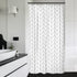 Riyidecor Small Stall White Black Half Single RV Camper Shower Curtain 39x72 Inch, Chevron Herringbone Geometric Decor