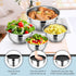 TeamFar Set of 6 Mixing Bowls, Stainless Steel Nesting Salad Bowls with 3 Grater Attachments for Cooking Prepping