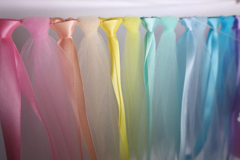 MIAUL 1st Pastel Rainbow Highchair Banner for Baby - Party Theme Pull Flag, High Chair Fabric Garland, First Birthday