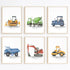Joocrise Boys Truck Wall Art Set of 6 Truck Vehicle Canvas Wall Decor