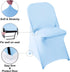 Ascoza 6 Pack Blue Mist Spandex Folding Chair Covers in Stretch Washable Fabric for Wedding, Party,Holidays,Celebration