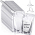 Meanplan 200 Pcs Reusable Plastic Pouches Bulk Squeeze Plastic Juice Drink Pouches