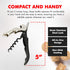 Chef Craft Select Waiters Corkscrew, 5 Inch Length, Stainless Steel/Black, with Foil Cutter and Bottle Opener