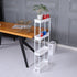 Sooyee 4 Tier Slim Storage Cart, Mobile Shelving Unit Organizer for Kitchen, Bathroom, Laundry, White Plastic & Steel