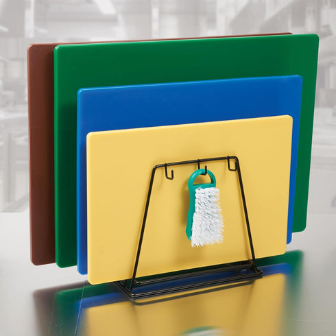 Winco 6-Slot Vinyl Coated Medium Cutting Board Rack