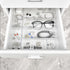 Drawer Organizers Set of 19, Clear Plastic Storage Bins for Kitchen, Bathroom, Office, and Jewelry