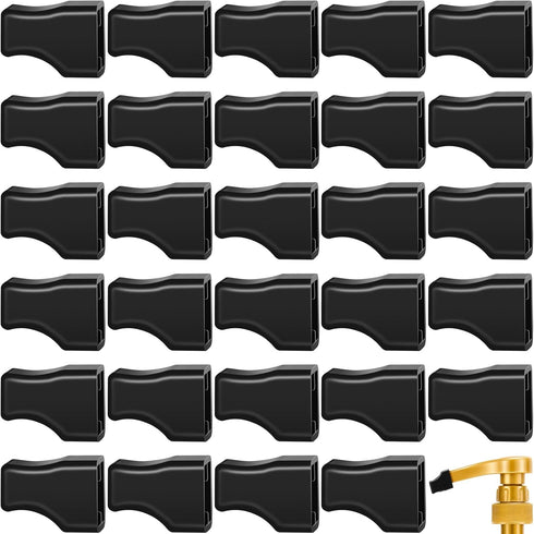Zhehao 30 Pcs Coffee Syrup Pump Tip Cap Covers, Black Rubber Caps for Syrup Pump, Pour Dispenser, Oil Bottle