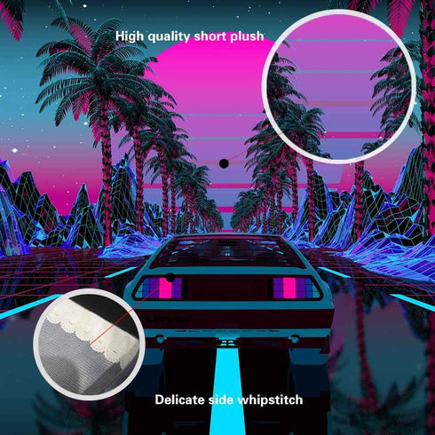 Ine Ive Car Tapestry 1980s Science Fiction Super Sports Car Tapestries 80x60inch for Home Decoration Art