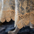 33 inch SUTAVIA Lace Rose Fabric Round Tablecloth Gold Floral Coffee Table Cover Classic Dustproof Table Protector