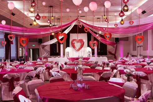 Valentine's Day Glitter Heart Swirl Hanging Decoration for Bridal Shower, Engagement, and Wedding Party