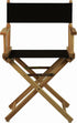 18" Casual Home Director's Chair Natural Frame with Black Canvas
