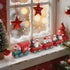 3 Pack Set Happy Trees Christmas Decorations Indoor - Wooden Train Xmas Table Decor & Christmas Knick Knacks