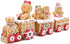 Hodao 9.25 Length Christmas Gingerbread Man Train Decorations Xmas Train Figurines Winter