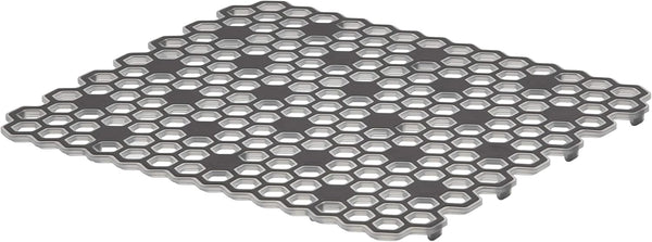 Spectrum Diversified Hexa Raised Feet Small Mat for Dual Sinks, Quick-Drying Heavy-Duty Protector, Non-Slip Surface -