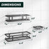 12 Storage,Black,3 Pack Youvip Adhesive Shower Caddy,Shower Shelves with Soap Holder and Hooks,Rustproof No Drilling