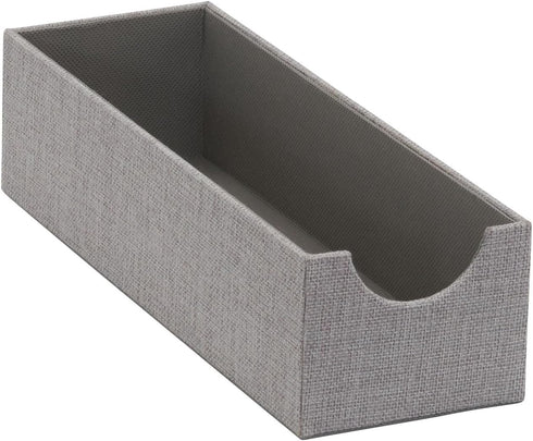 Grey Deep Drawer Organizer Box for Storage by Household Essentials | 12 in x 4 in x 3.13, Silver