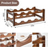 Wine Rack, 8 Bottles 2-Tier Free Standing Wine Racks, Bamboo Wine Rack Countertop Holder Storage Shelf for Kitchen Cabinet Dining Room Bar (Brown) by IWNTWY