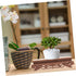 YARNOW Wooden Base Decorative Planter, Rectangle Flower Vase Stand for Home Plant Holder