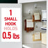 Command Small Wire Toggle Hooks, 4 Wall Hooks & 5 Command Strips, Damage-Free Hanging, Holds up to 0.5 lb