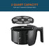 Elite Gourmet EAF-2612DX Personal 2.1Qt Compact Programmable Hot Air Fryer, Oil-Less Healthy Cooker, 1000W, Black