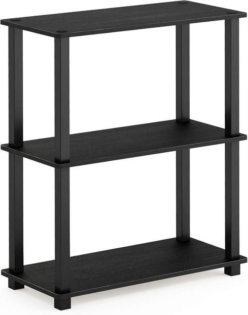 3-Tier Furinno TURN-S-TUBE Storage Shelves, Book Shelf, Corner Shelf, Toolless Open Shelves, for Organization