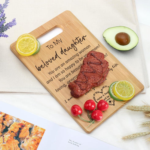Birthday Gift for Daughter from Mom, Kitchen Cutting Board to My Daughter, Mothers Day Wedding Gifts